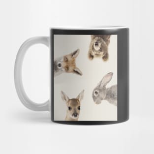 Peekaboo animals Rabbit Fox Bear Deer Mug